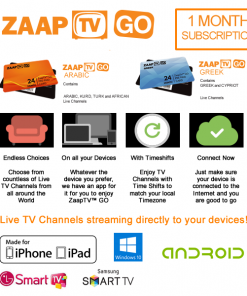 ZAAPTV GO Monthly Subscriptions