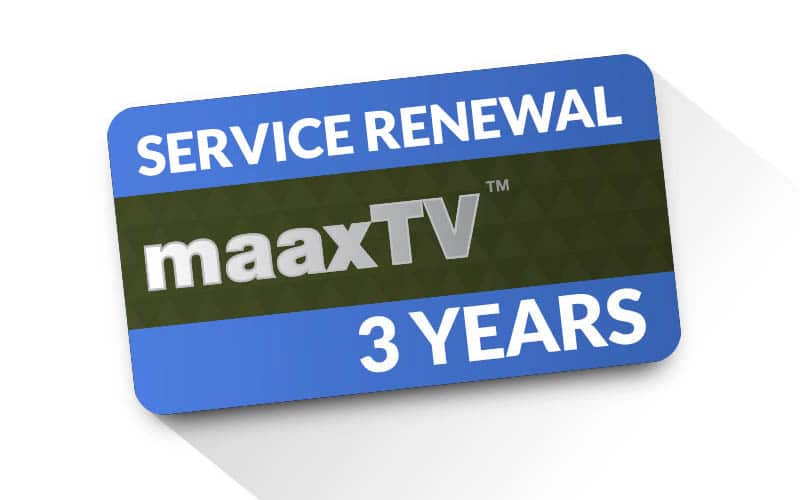 MAAXTV LN4000/5000 - 3 Year Renewal Card / PIN