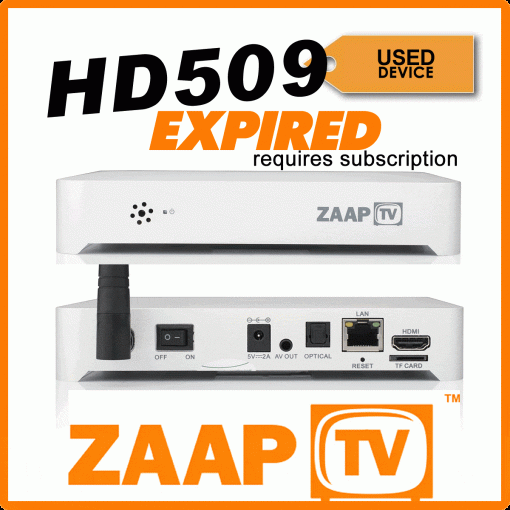 GlobeTV.com.au - ZAAPTV HD509 used - Expired Device No Subscription